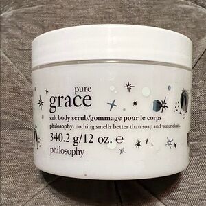 Philosophy Pure Grace Salt Body Scrub in White Jar